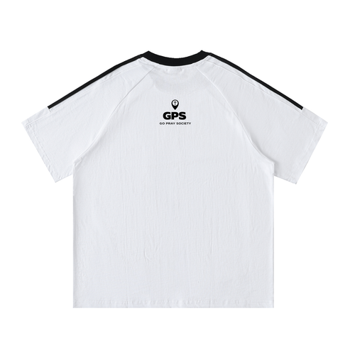 Contrast Tape Crewneck Cotton T-Shirt