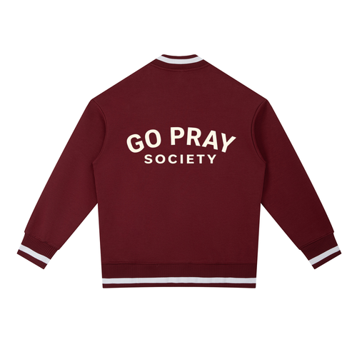 Contrast Piping Zip Bomber Jacket